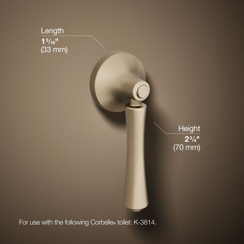 Corbelle Left-Hand Trip Lever, Vibrant Brushed Bronze, Left Hand