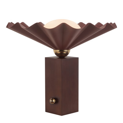 Furrow 14-in Burgundy Table Lamp