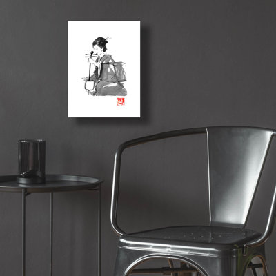 «Play Geisha» par Pechane, art mural en verre acrylique
