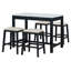 Ensemble de table de bar moderne en faux marbre avec tabourets rembourrés, parfait pour les salles à manger compactes ou les cuisines-1464171113
