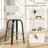 Swivel Upholstered Bar Stool With T-Shaped Backrest-1627311128-1627311129