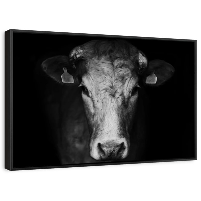 «Pondering Cow», reproduction sur toile, H 13 po x l 9 po