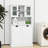 White Laundry Storage Cabinet With Adjustable Shelves And Frame Removable Bags - Finish-536578442