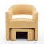 Fauteuil demi-tonneau avec repose-pieds-103605166