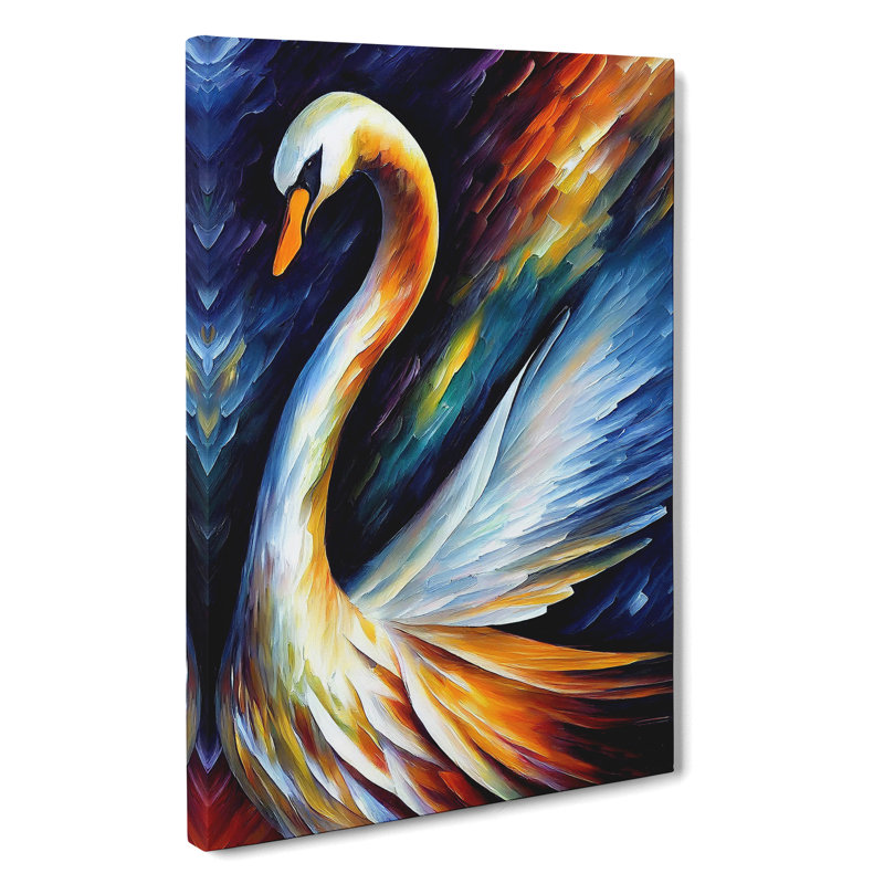 Portrait Of A Swan No.6 - Wrapped Canvas Print, 50cm H x 35cm W x 3cm D