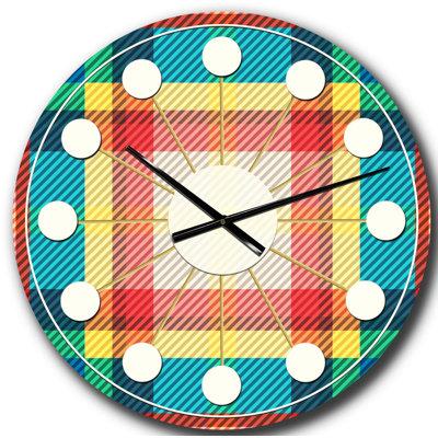 Horloge murale Tartan