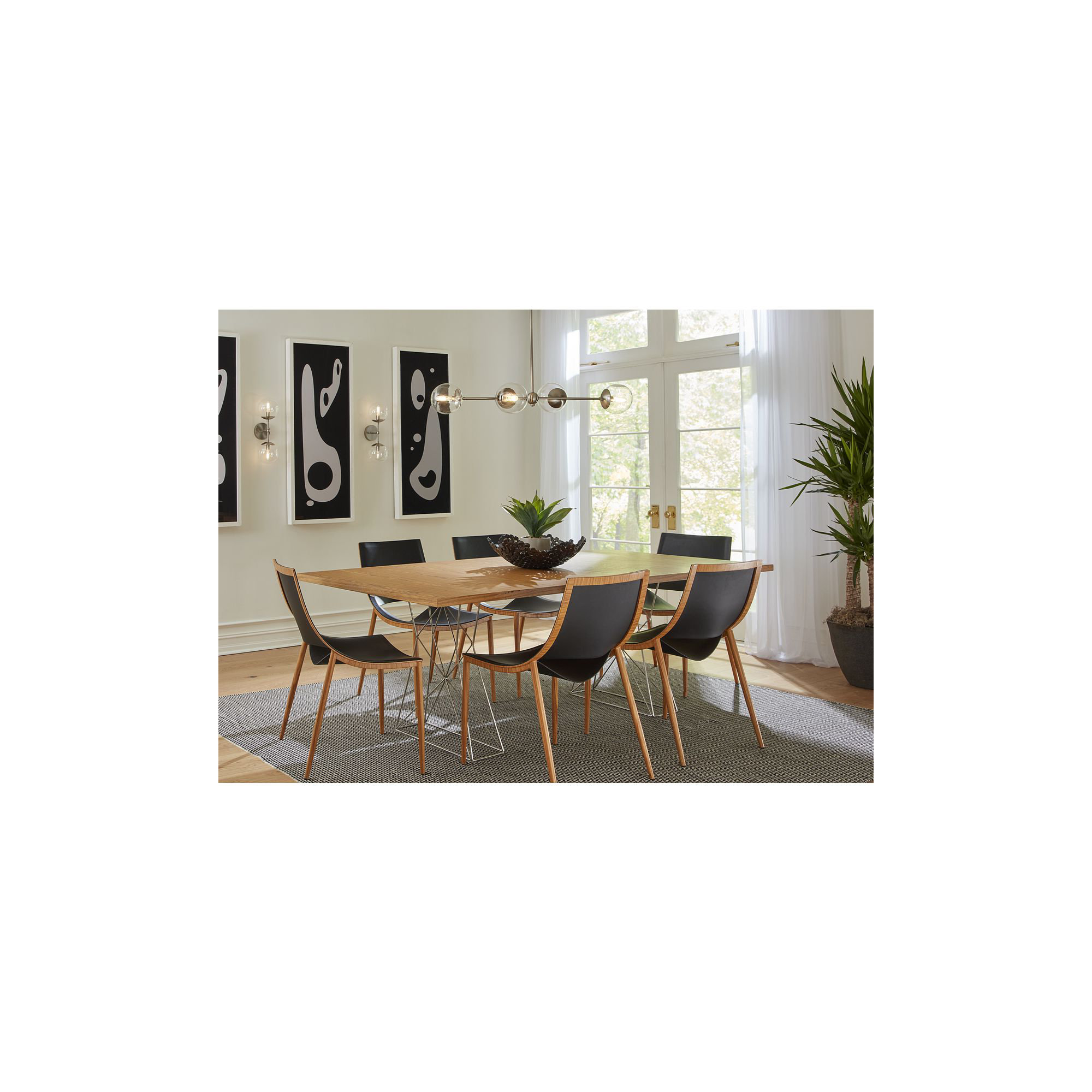 4 - Light Dimmable Kitchen Island Chandelier, Brushed Nickel