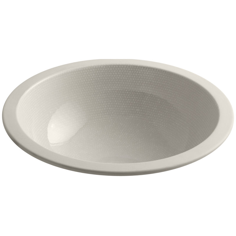 KOHLER Camber, ARTIST EDITIONS Round Undermount Bathroom Sink, Bouclé Muslin