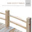 Passage de jardin en bois de sapin naturel, 60 po x 26,5 po x 19 po, avec un élégant pont latéral en bois