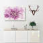 Pink Dahlia Flower Watercolour - Wrapped Canvas Print-56659444