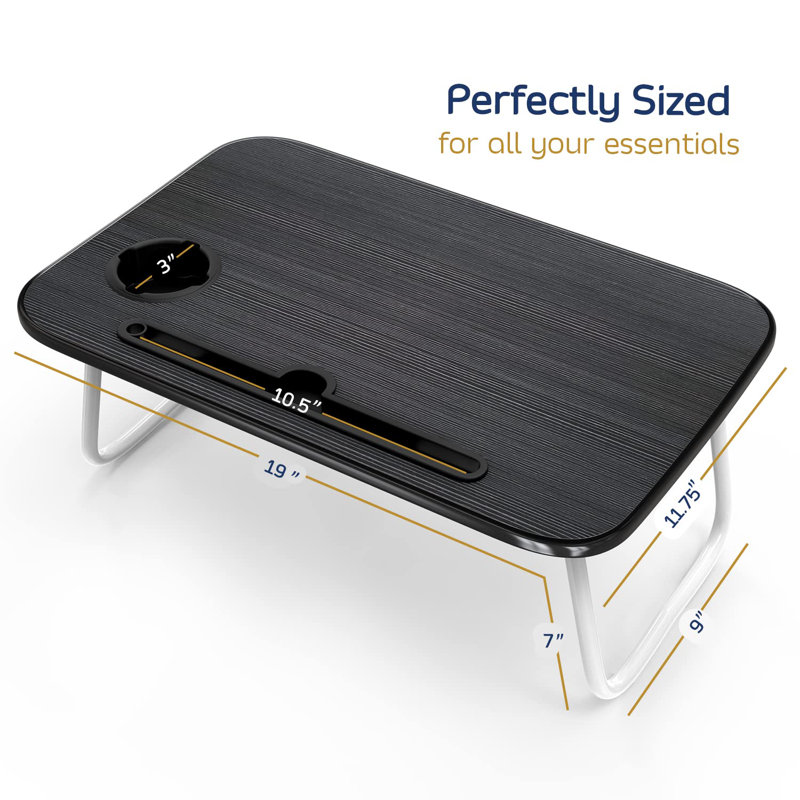 Portable Reading Pillow with Lap Desk Stand, Navy