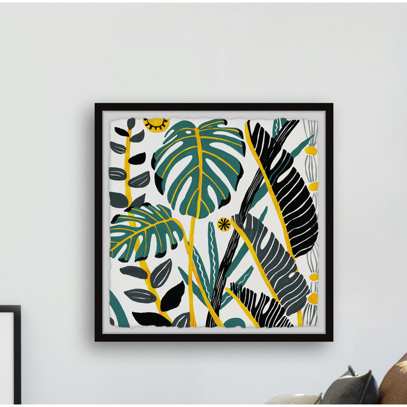 Lush Leaves par Parvez Taj - Reproduction d'art sur papier encadrée, H 12 po x l 12 po x P 1,5 po