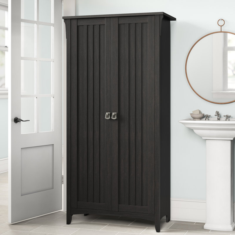 Pernell Bathroom Cabinet, Vintage Black