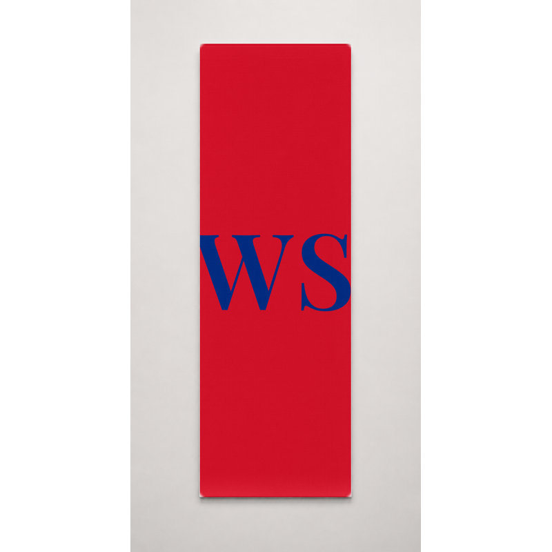 Drapeau mondial des Samoa, monogramme de luxe en diamants — Blanc, rouge, bleu — Grande toile murale, H 36 po x l 12 po
