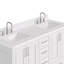 Meuble-lavabo double 60,25 po avec plateau en quartz Abshire-94668889