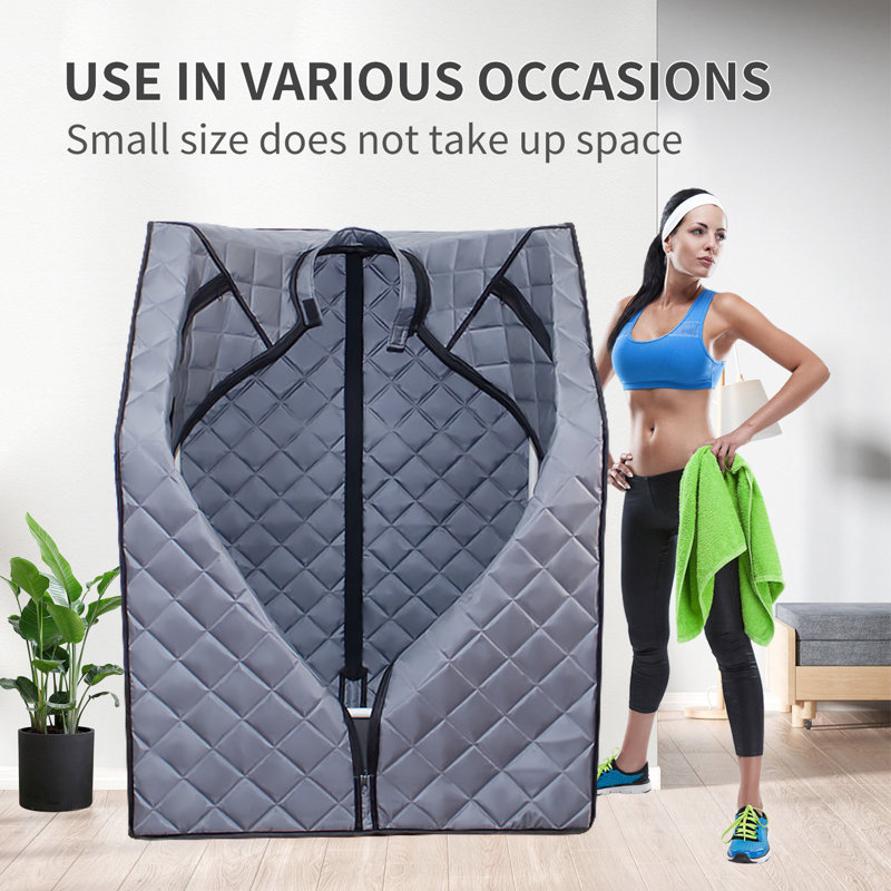 Cabine portative - Chaufferette de 1000 W, générateur de 2 L, fauteuil pliable, télécommande, télécommande pour faciliter la détente