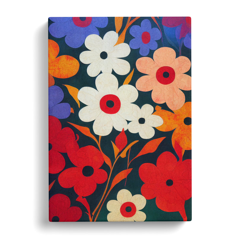 Aubert Floral Patchwork - Wrapped Canvas, 50cm H x 35cm W x 3cm D