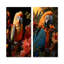 Ensemble de 2 perroquets Serenade tropicaux - art mural en métal Perroquet-1481500181