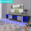 Console de télévision à DEL d'inspiration Biplane avec lumières télécommandées et prise de courant intégrée, parfaite pour les espaces de divertissement modernes