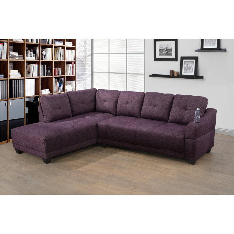 Angelia 96.2'' Wide Sofa & Chaise, Left Hand Facing, Chenille
