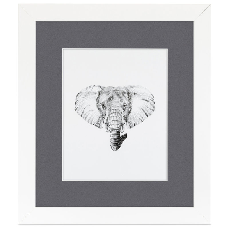 Matte Picture Frame with Mat, Mountain Gray