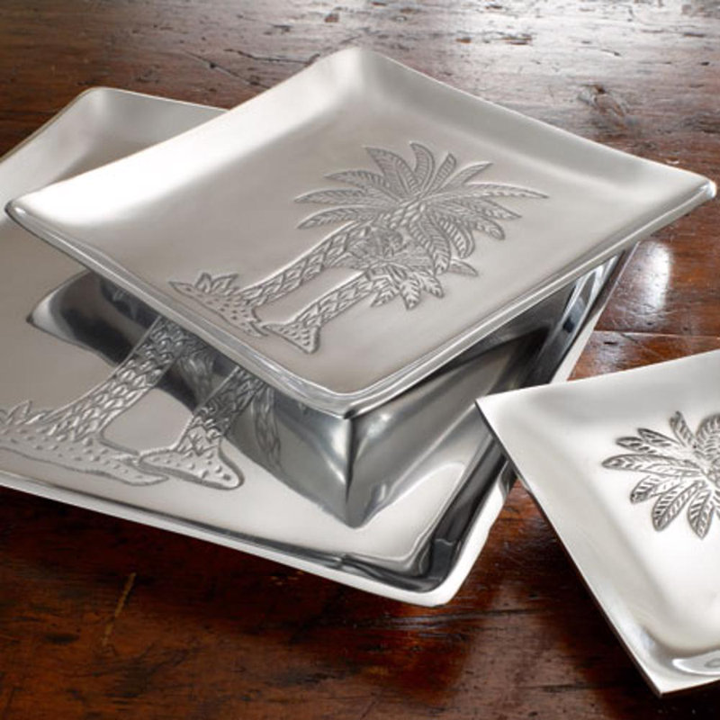 Mccaleb Metal Tray - Set of 3, 2" H x 9" W X 9" L