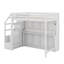 Lit double mezzanine double avec escalier de rangement et lit escamotable double avec DEL