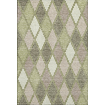 Premium Machine Washable Prisco Aloe Rug
