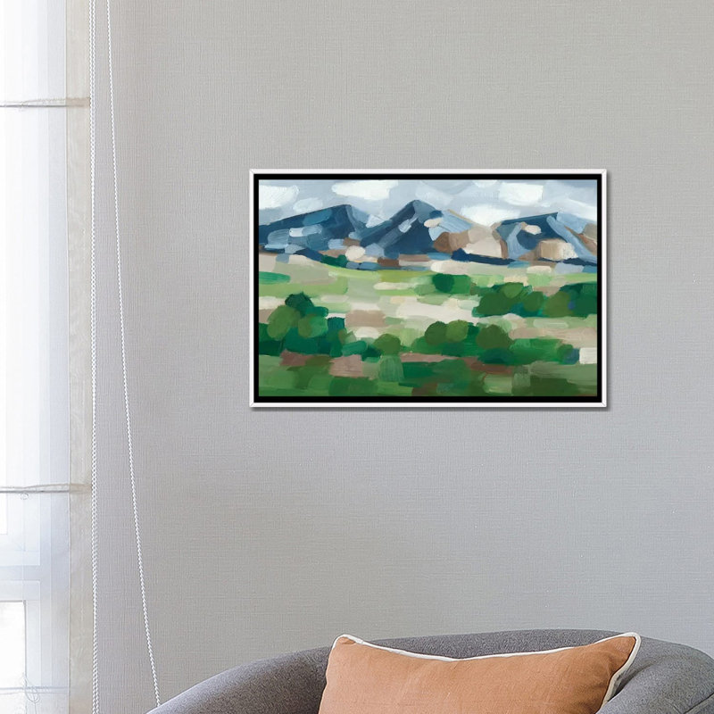 «Blue Ridge Valley I» par Ethan Harper - reproduction d'art, H 18 po x l 26 po x P 1,5 po, Toile blanche encadrée
