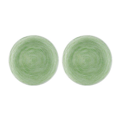Glass Dinnerware dia.7.75" Round Glass Plate (Set of 2)