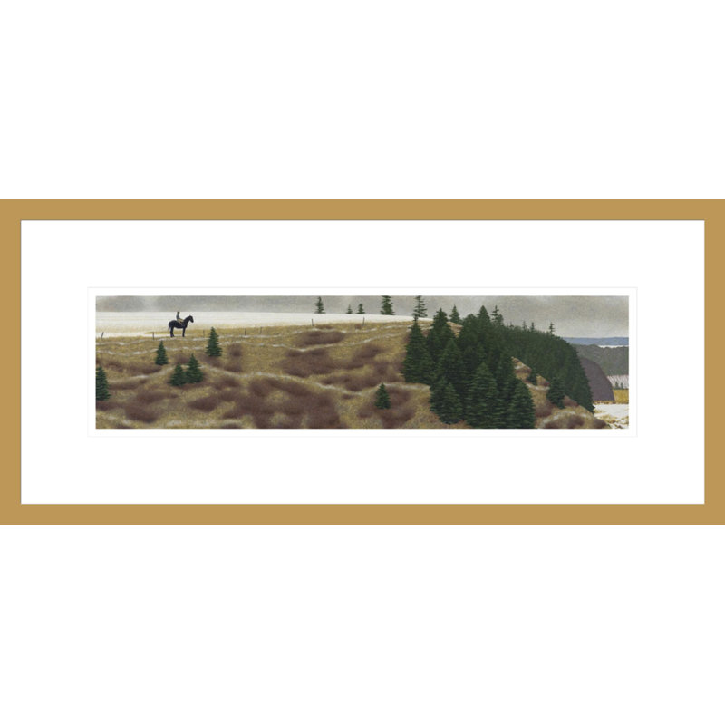 «St. Croix Rider» par Alex Colville - impression giclée encadrée, H 9,73 po x l 21,75 po