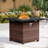 Braeya Square Powder Coated Steel Propane Smokeless Fire Pit Table with Hidden Fuel Tank