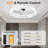 19.7 Inch Flush Mount Ceiling Fan with Dimmable 3-Color LED Light, Quiet 6-Speed DC Motor, Dual Remote & APP Smart Control for Bedroom & Living Room Fandelier-1036339922