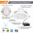 12" Selectable Color Temperature Dimmable LED Canless Recessed Lighting Kit