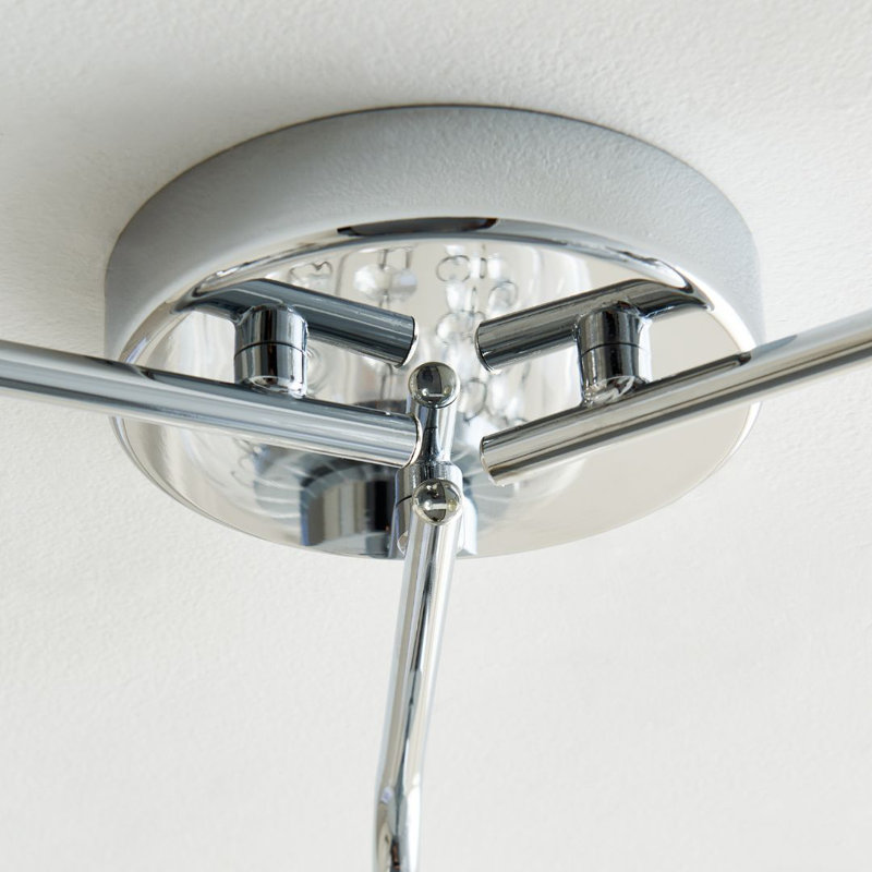 Glass Semi Flush Mount, 3 Lights