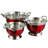 Oster Metaline Round Asian Stainless Steel 3 Piece Colander Set