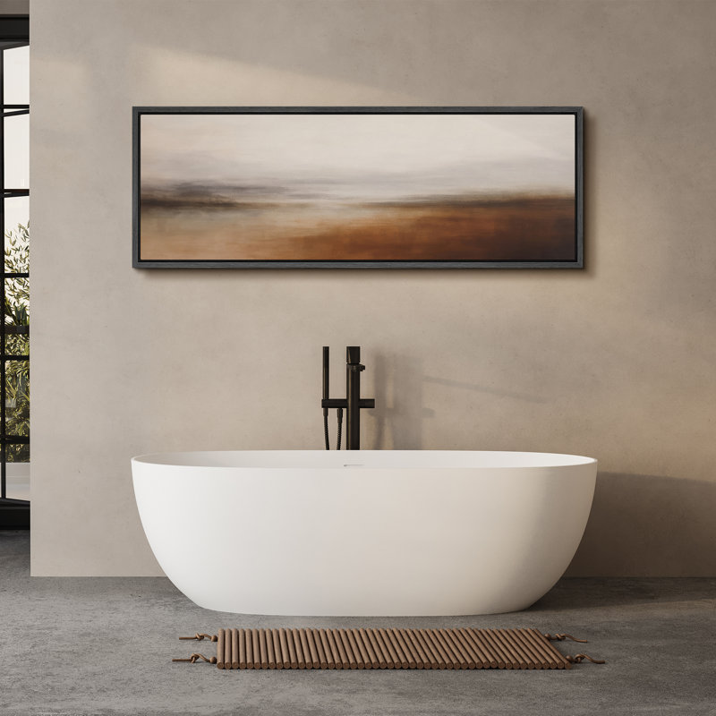 Grande impression sur toile encadrée, impression de paysage abstrait pour la décoration intérieure moderne, H 20 po x l 60 po