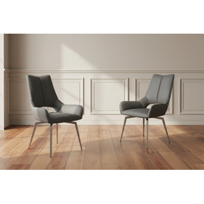 Chosposi Upholstered Swivel Dining Chair