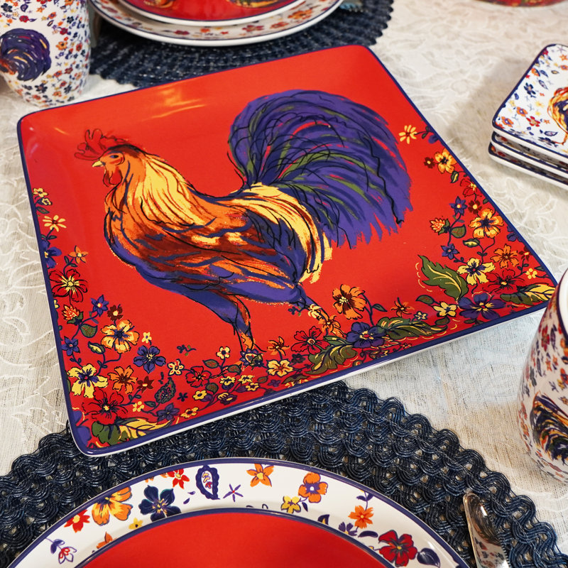 Plateau carré Morning Rooster