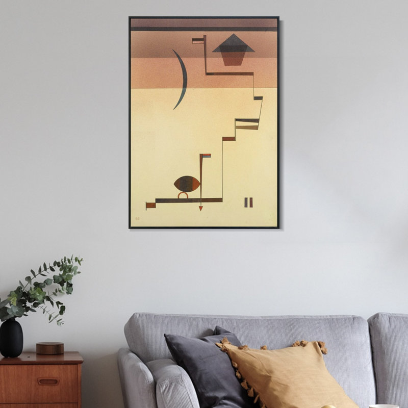 "ECKIG" (2) par Wassily Kandinsky Wall Art, 24 po x 32 po, Cadre mince noir
