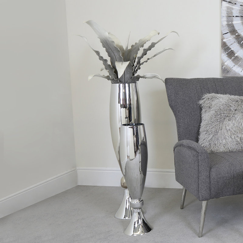 Bowie Glass Floor Vase, 95cm H x 21.5cm W x 21.5cm D
