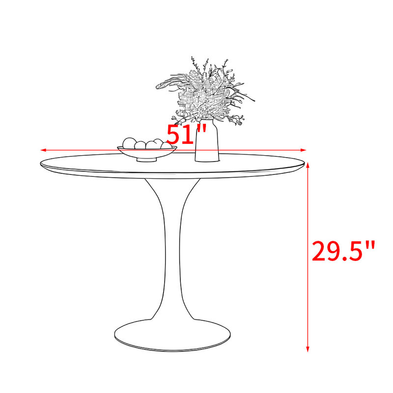 Table ronde de style médiéval, H 29,5 po x L 51 po x l 51 po