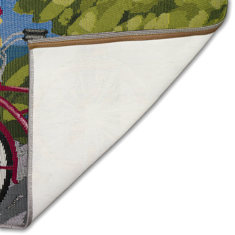 Esencia Floral Synthetic Non-Skid Kitchen Mat, Runner 1'11" x 4'11"