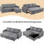 Reversible Sectional Sofa with Pull Out Bed and Storage For Limited Spaces-111009470