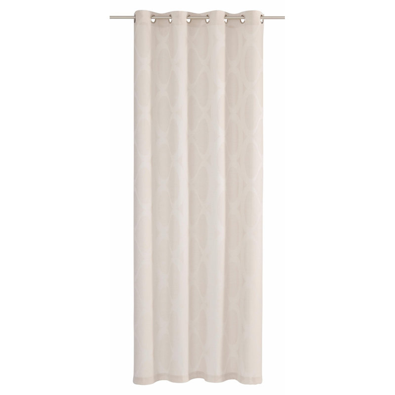 Pena Eyelet Room Darkening Single Curtain, Beige, 135 W x 145 D cm