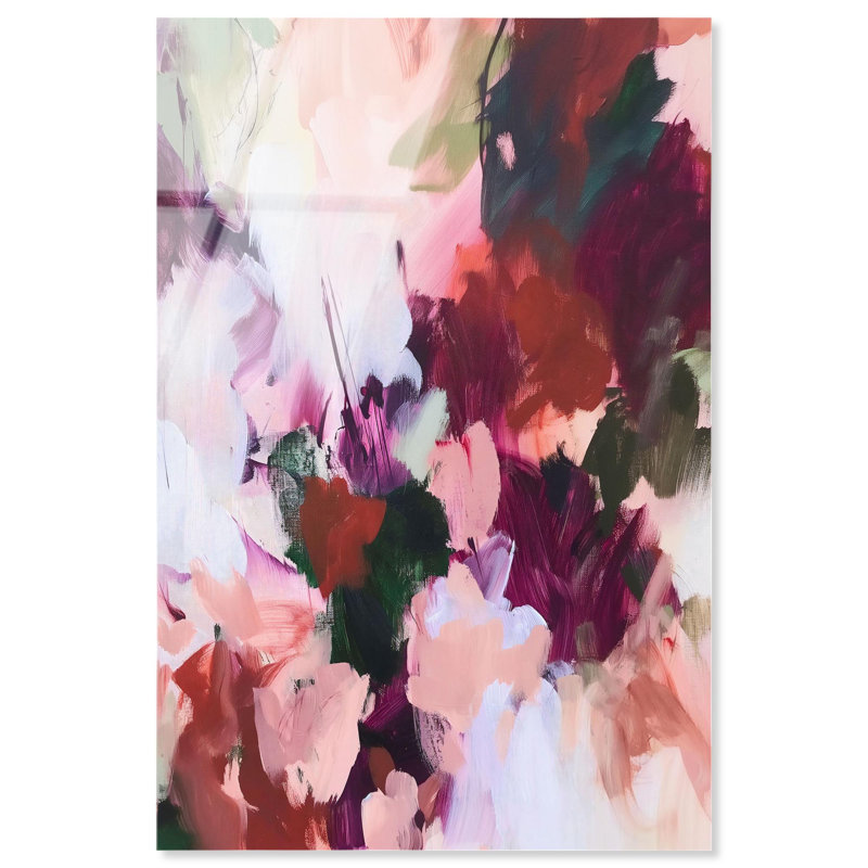 «Adelas Garden I», Acrylique coloré abstrait par Art Remedy, prêt à être accroché, H 45 po x l 30 po