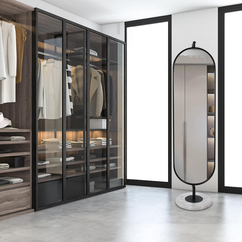 Japhy Metal Oval Floor Mirror