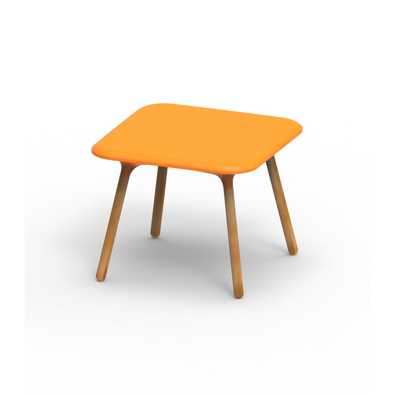 Pal Plastic Side Table, Ecru, Brown