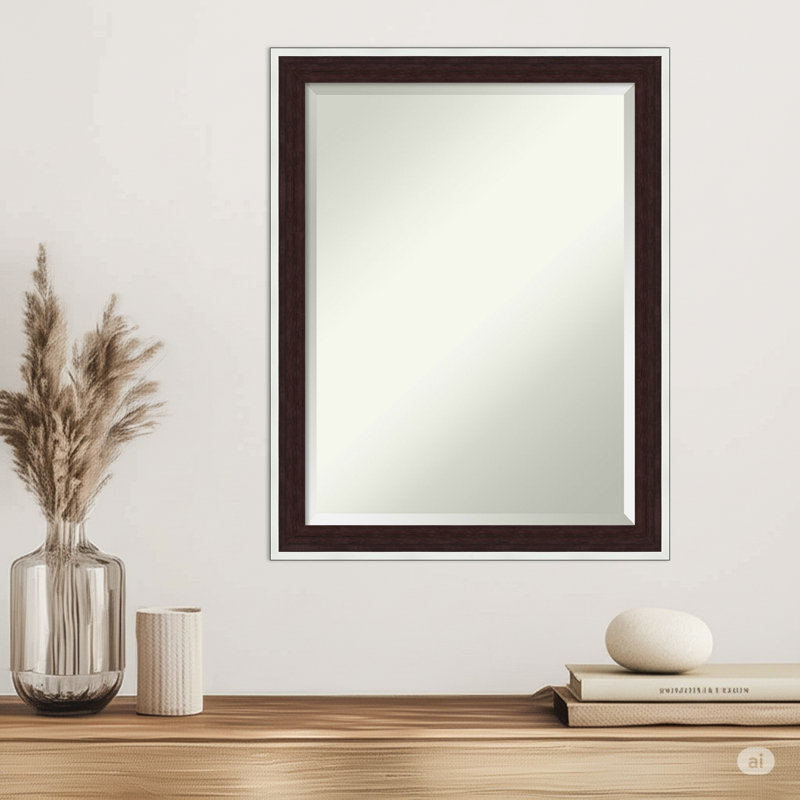 Miroir mural Maya, Argent espresso, 27,25 po x 21,25 po