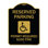 Enseigne Signmission Designer Series - Permis de stationnement réservé requis - Amende de 100 $ | Enseigne architecturale noire et dorée de 18 po x 24 po en aluminium épais | Protégez votre entreprise et votre commune | Fabriqué aux États-Unis